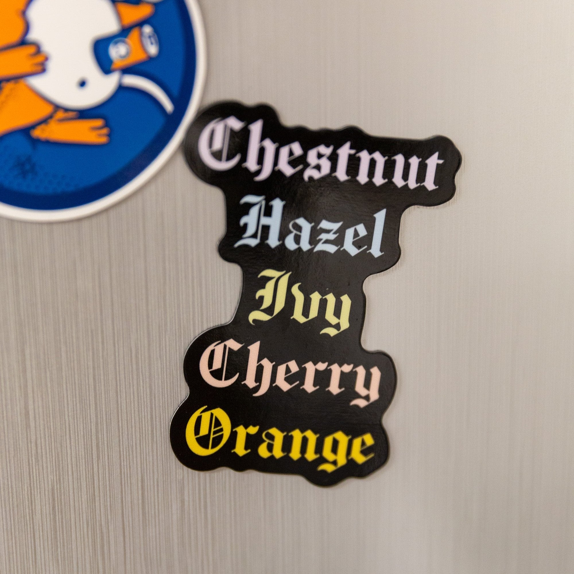 Blackletter Chico Streets Magnet from Upper Park Clothing in Chico, CA