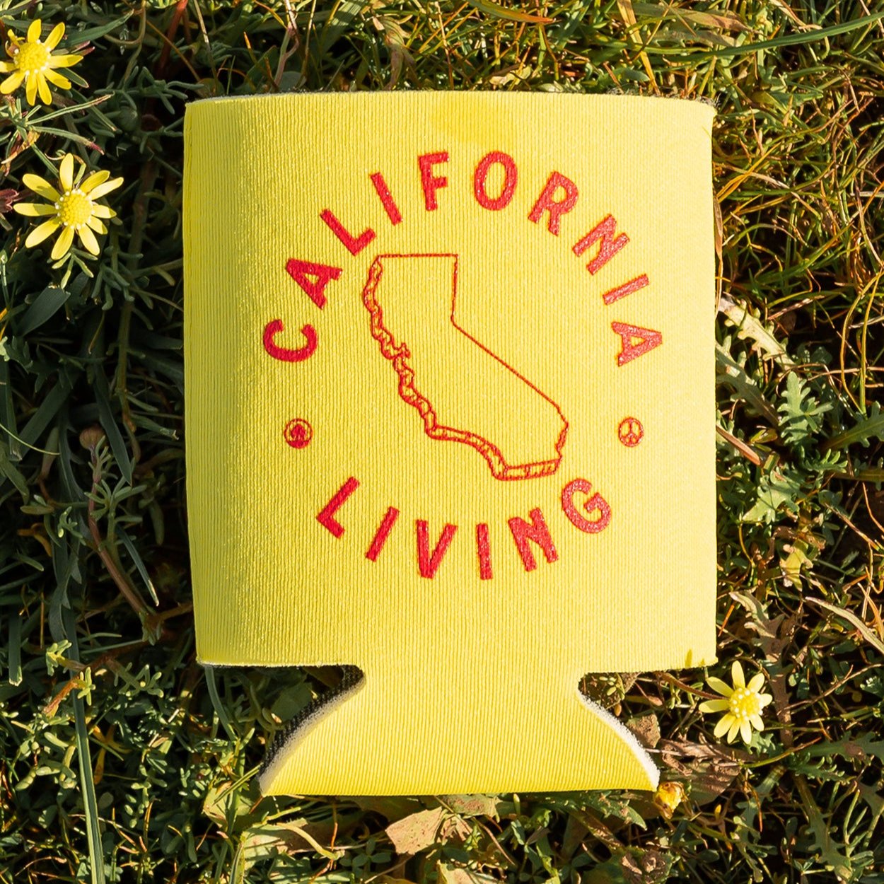 California Living Koolie Can Cooler - Yellow - Upper Park Clothing - Chico, Ca