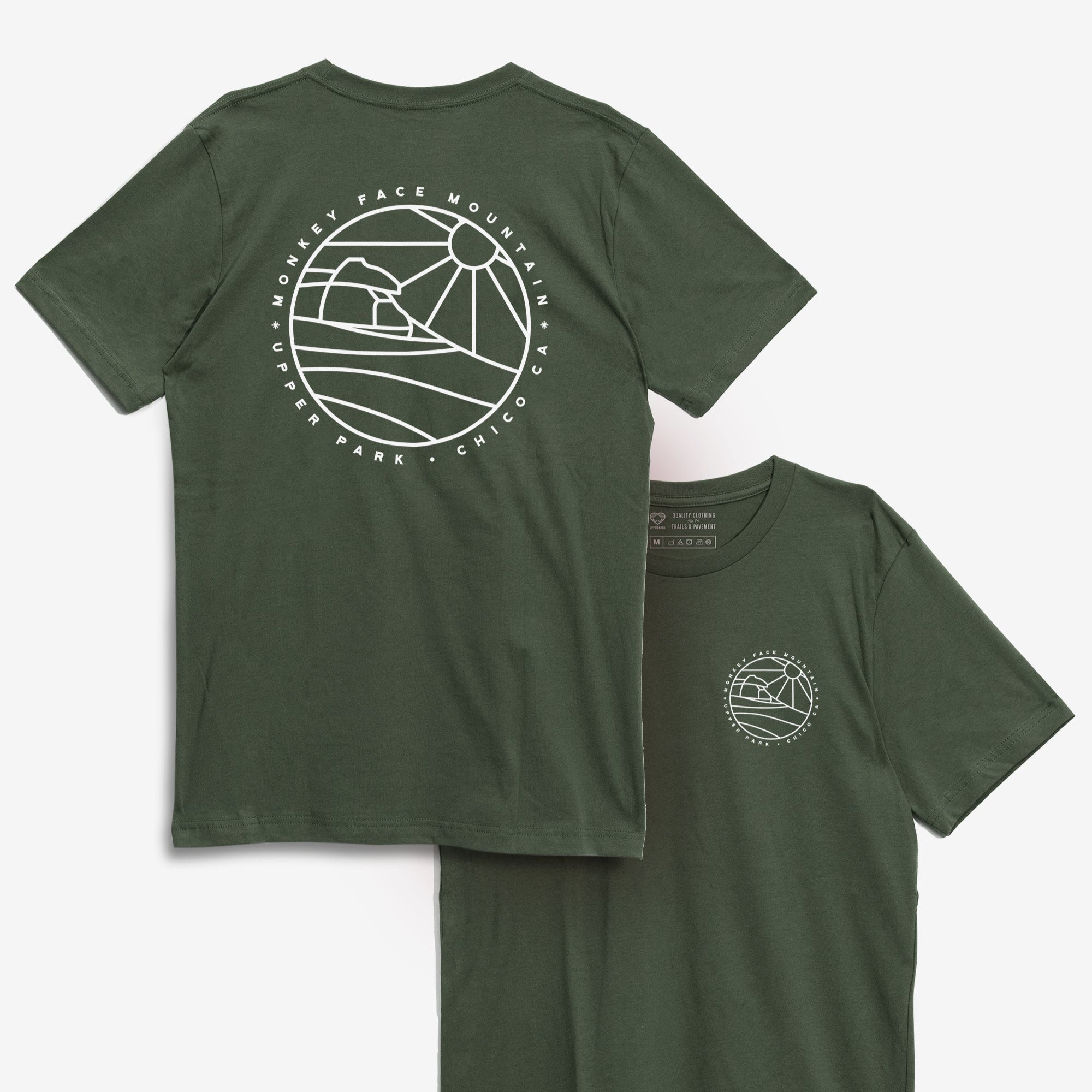 Monkey Face Mountain Monoline Shirt - Upper Park Clothing - Bidwell Park - Chico, CA