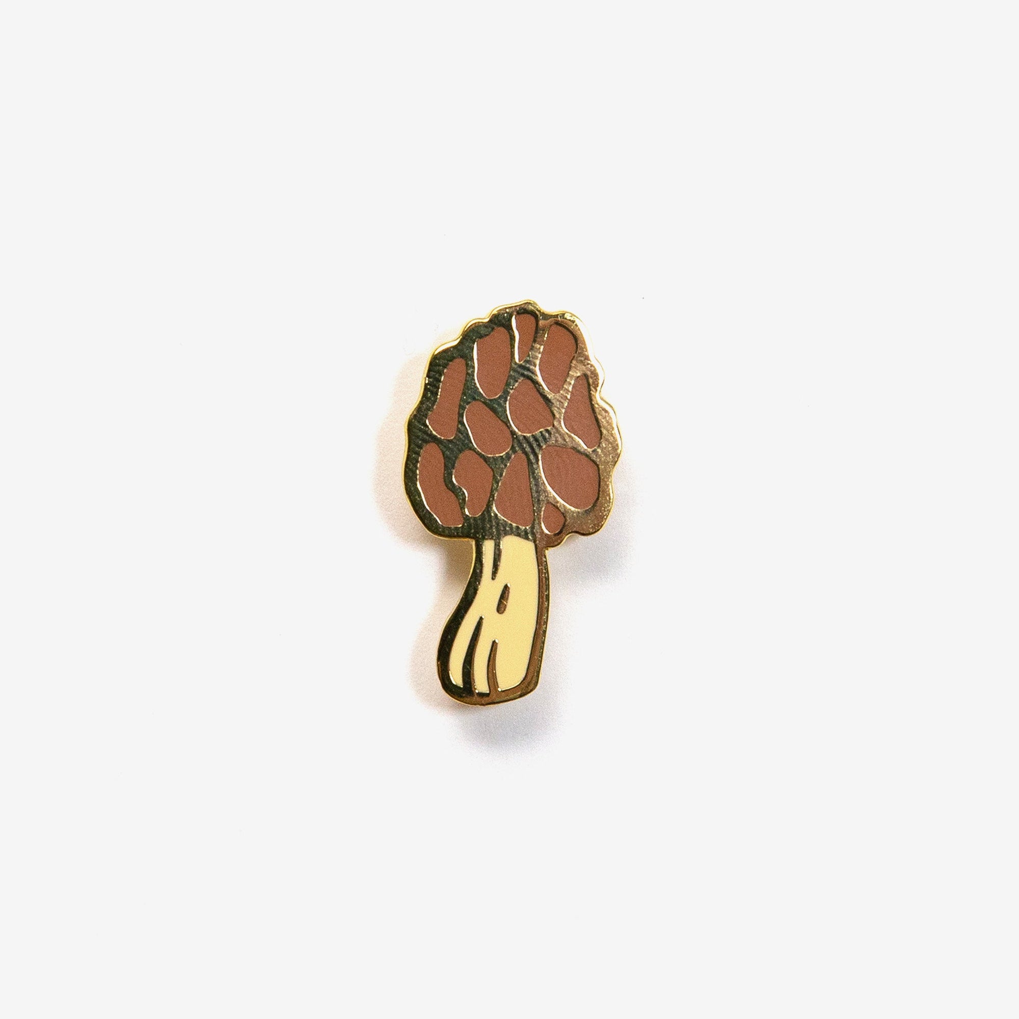 Morel Mushroom Enamel Pin Lapel