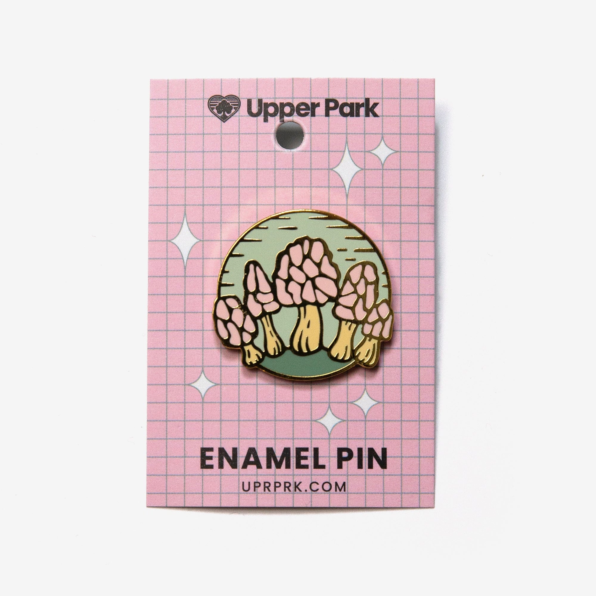 Morel Mushroom Family Enamel Pin