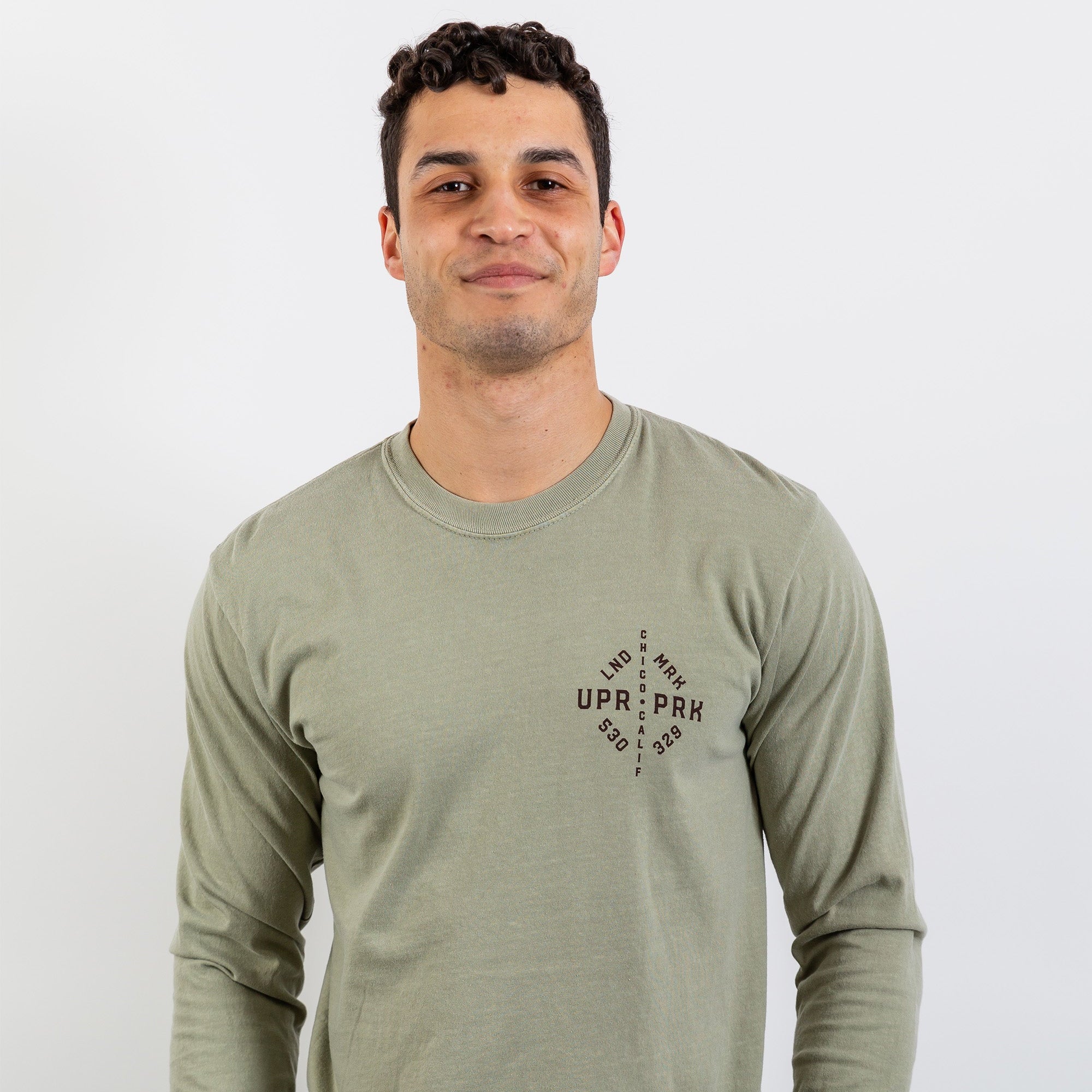 Navigator Print Washed Long Sleeve-Upper Park Clothing-Chico,California-Mens Long Sleeve