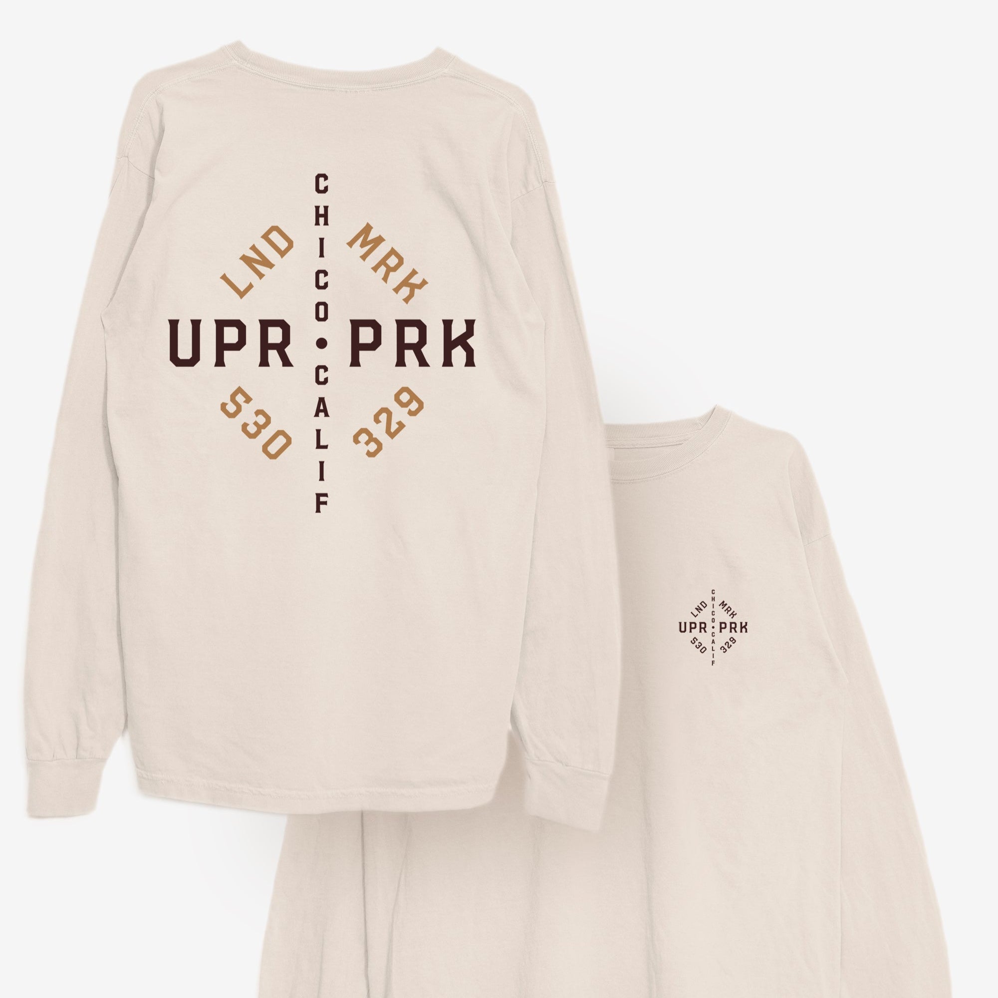 Navigator Print Washed Long Sleeve-Upper Park Clothing-Chico,California-Mens Long Sleeve