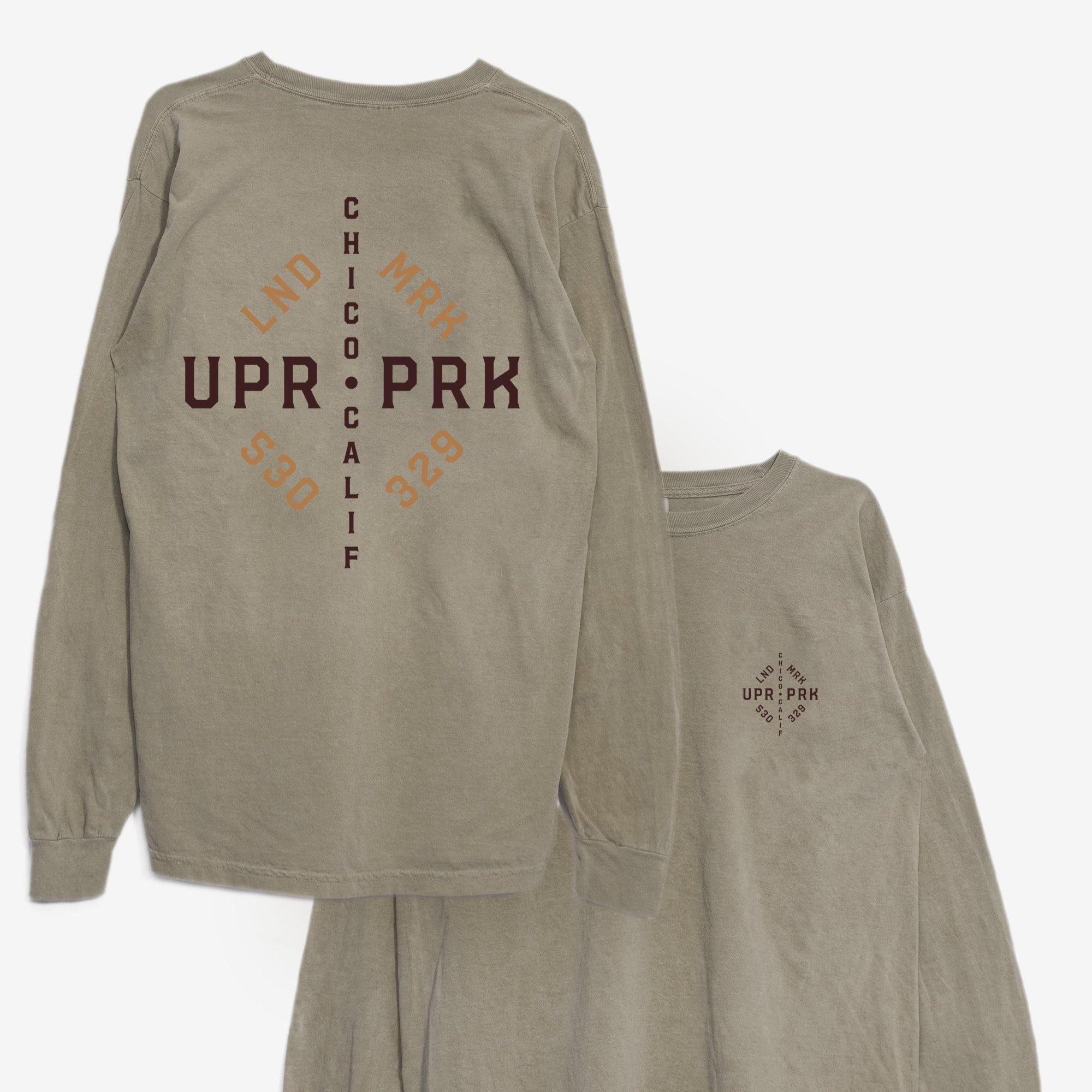 Navigator Print Washed Long Sleeve-Upper Park Clothing-Chico,California-Mens Long Sleeve