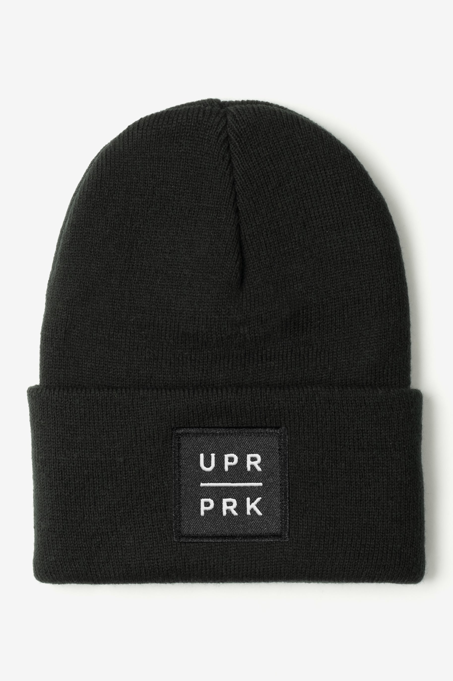 Original Upper Park Box Logo Beanie - Black Standard Beanie - Upper Park Clothing - Chico, CA