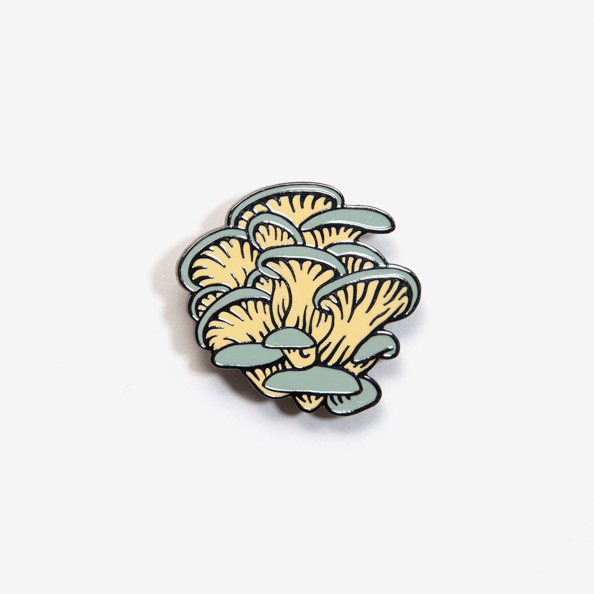 Oyster Mushroom Enamel Pin Lapel
