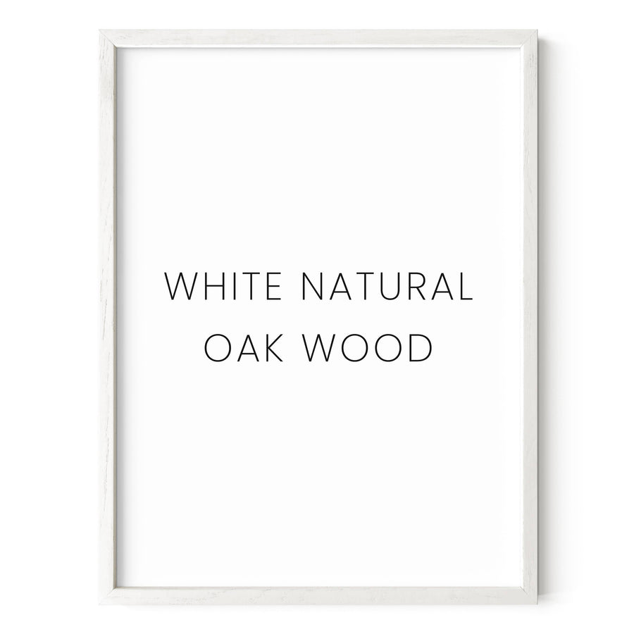 White Natural Oak Wood Frame: 11x14