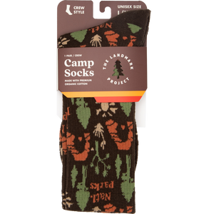 National Park Roundup Sock: S/M / Brown