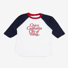 Bookman Graphic Toddler Baseball Tee in white/navy/red from Upper Park Clothing