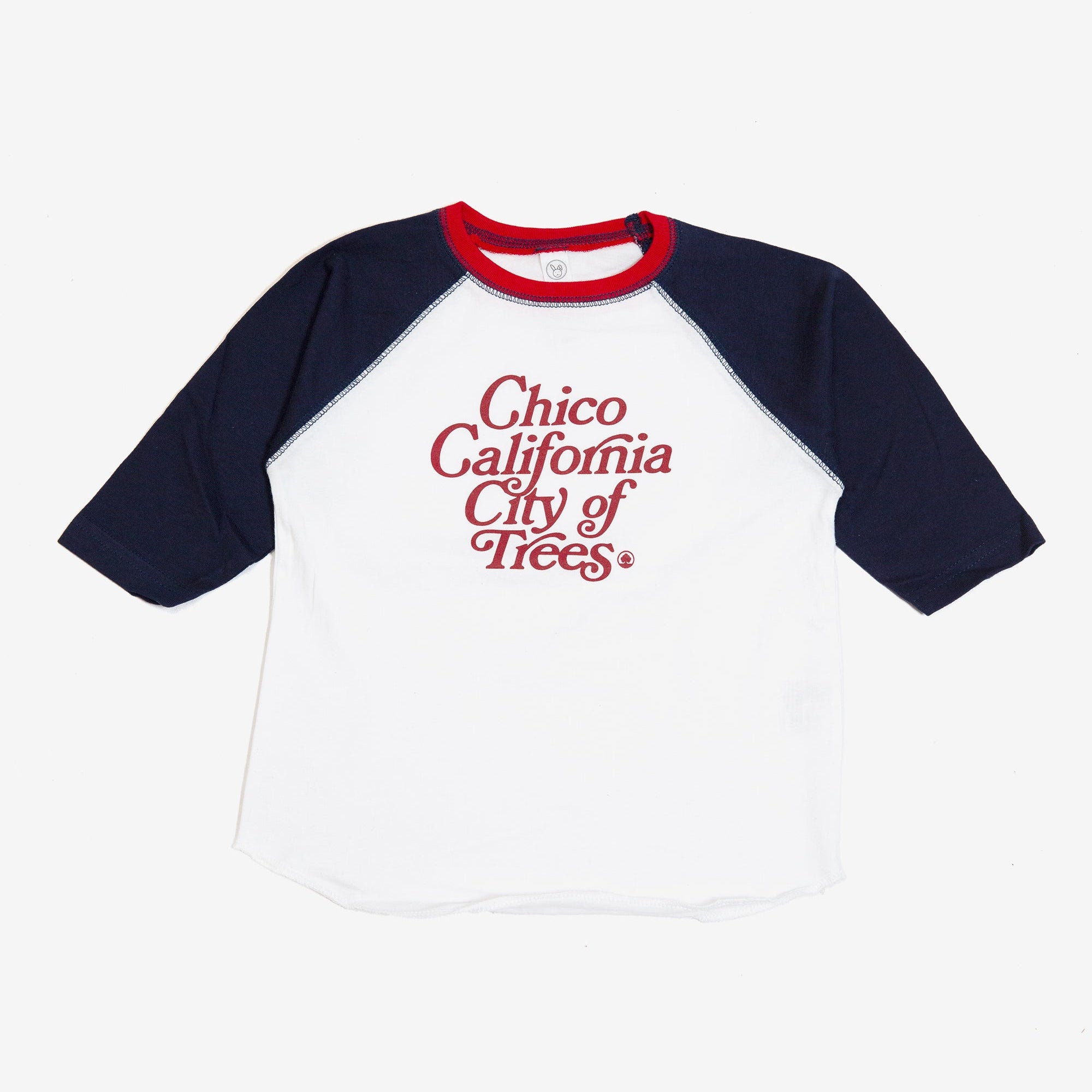 Bookman Graphic Toddler Baseball Tee in white/navy/red from Upper Park Clothing
