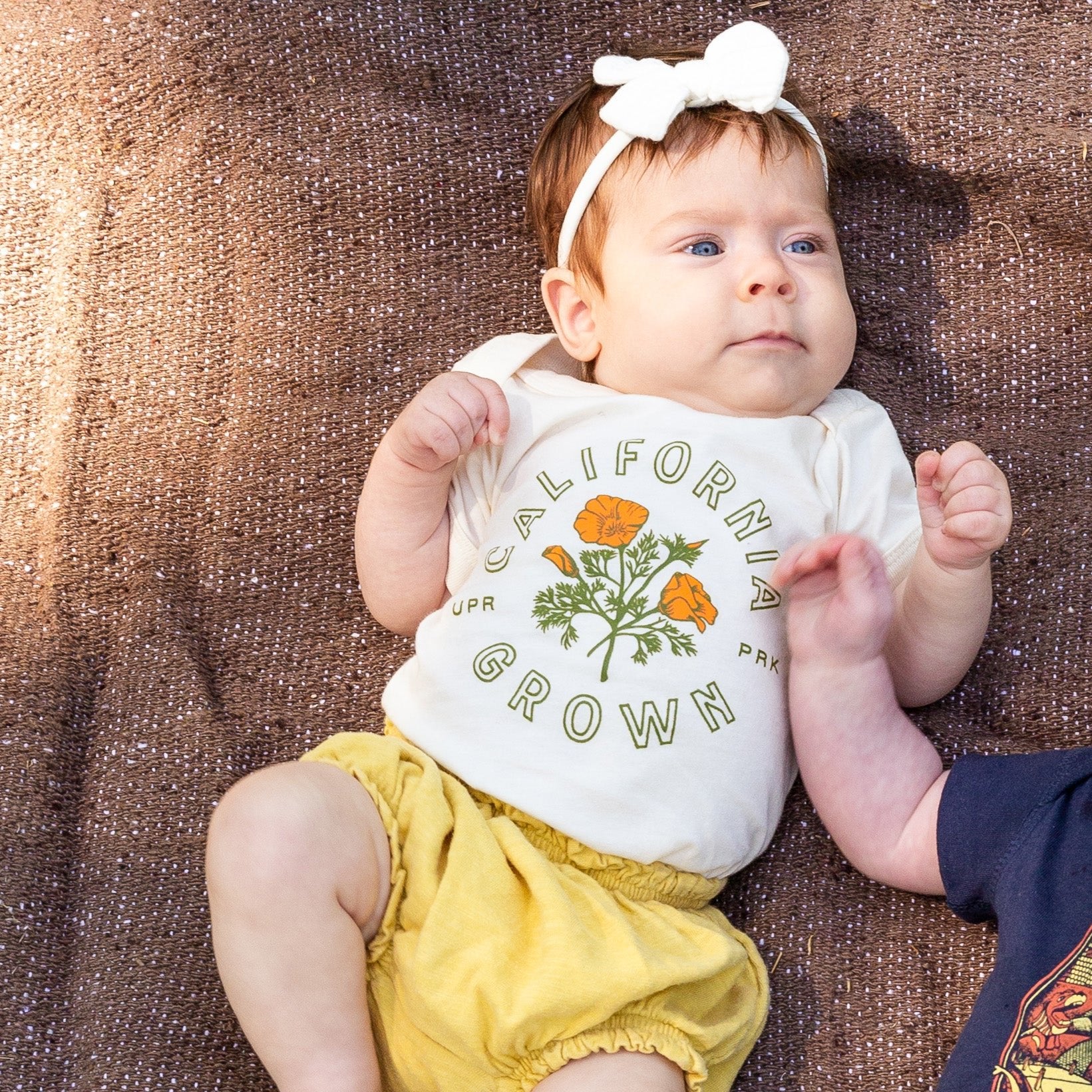 California State With Poppies Hooded Baby Onesie California State With Poppies Hooded Baby Onesie