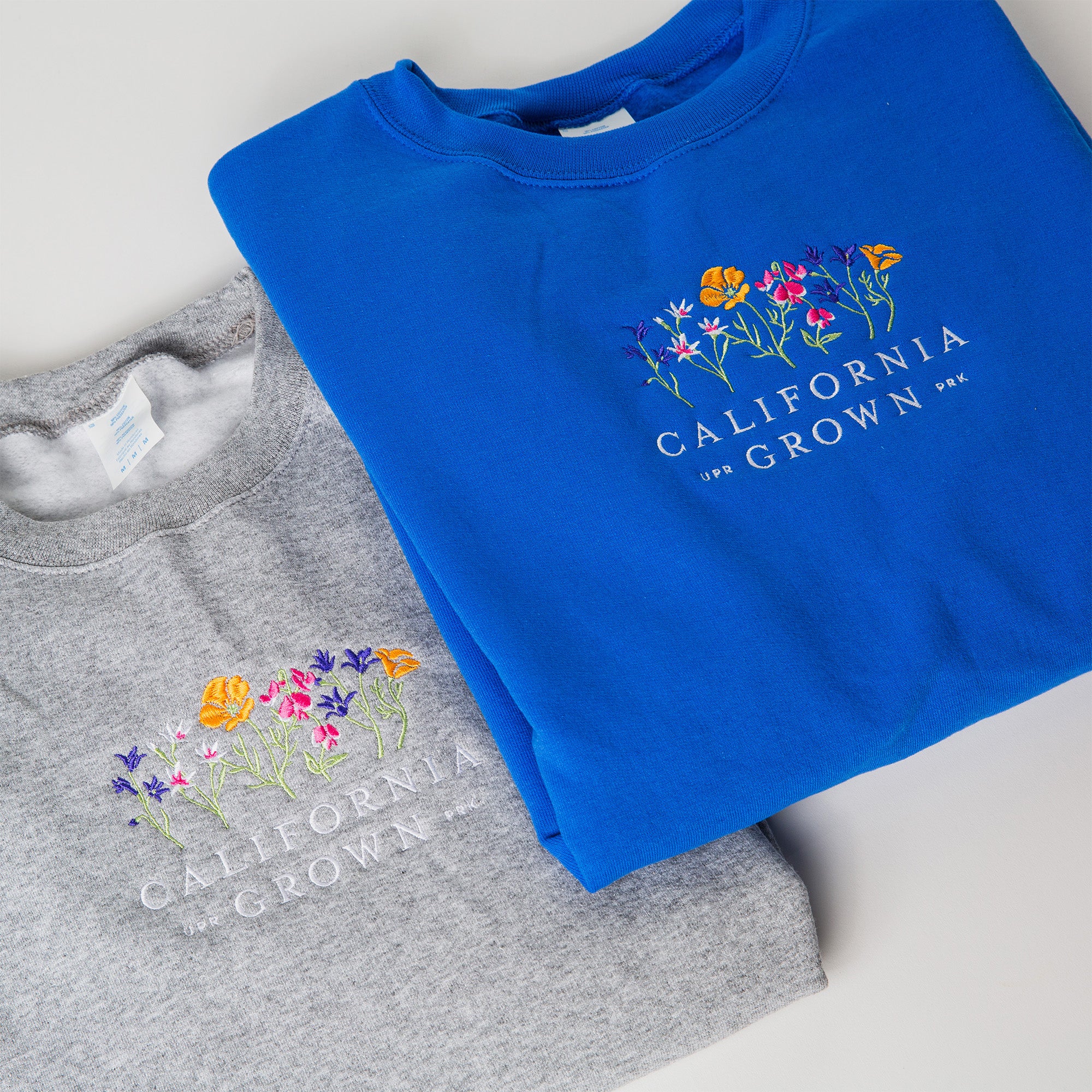 California Wildflowers Embroidered Sweatshirt - California Grown - Upper Park Clothing