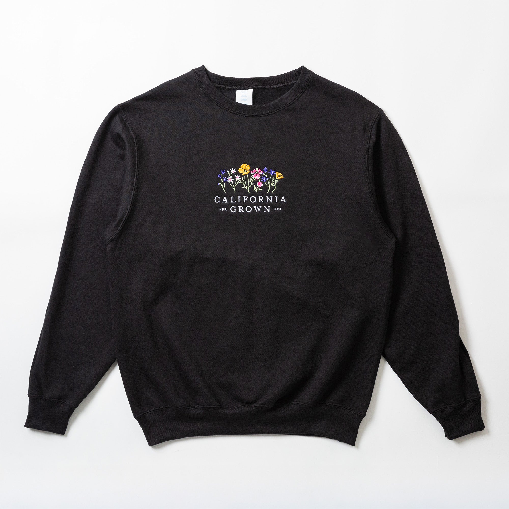 California Wildflowers Embroidered Sweater - California Grown - Upper Park Clothing - Chico, CA