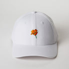 California Poppy Hat - Dad Hat Style White - Upper Park Clothing - Chico, CA