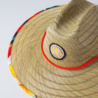 California Poppy Love Stained Glass Pattern Straw Hat from Upper Park Clothing in Chico, Ca