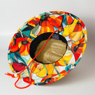 California Poppy Love Stained Glass Pattern Straw Hat from Upper Park Clothing in Chico, Ca