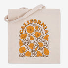 California Poppy Love tote bag - budget size - Upper Park Clothing - Chico, Ca