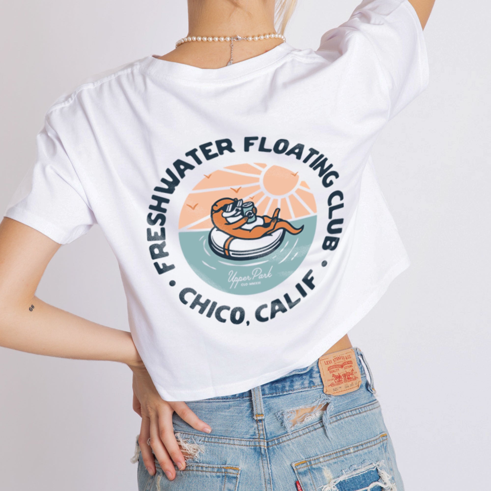 Freshwater Floating Club Crop Tee from Upper Park Clothing in Chico, Ca