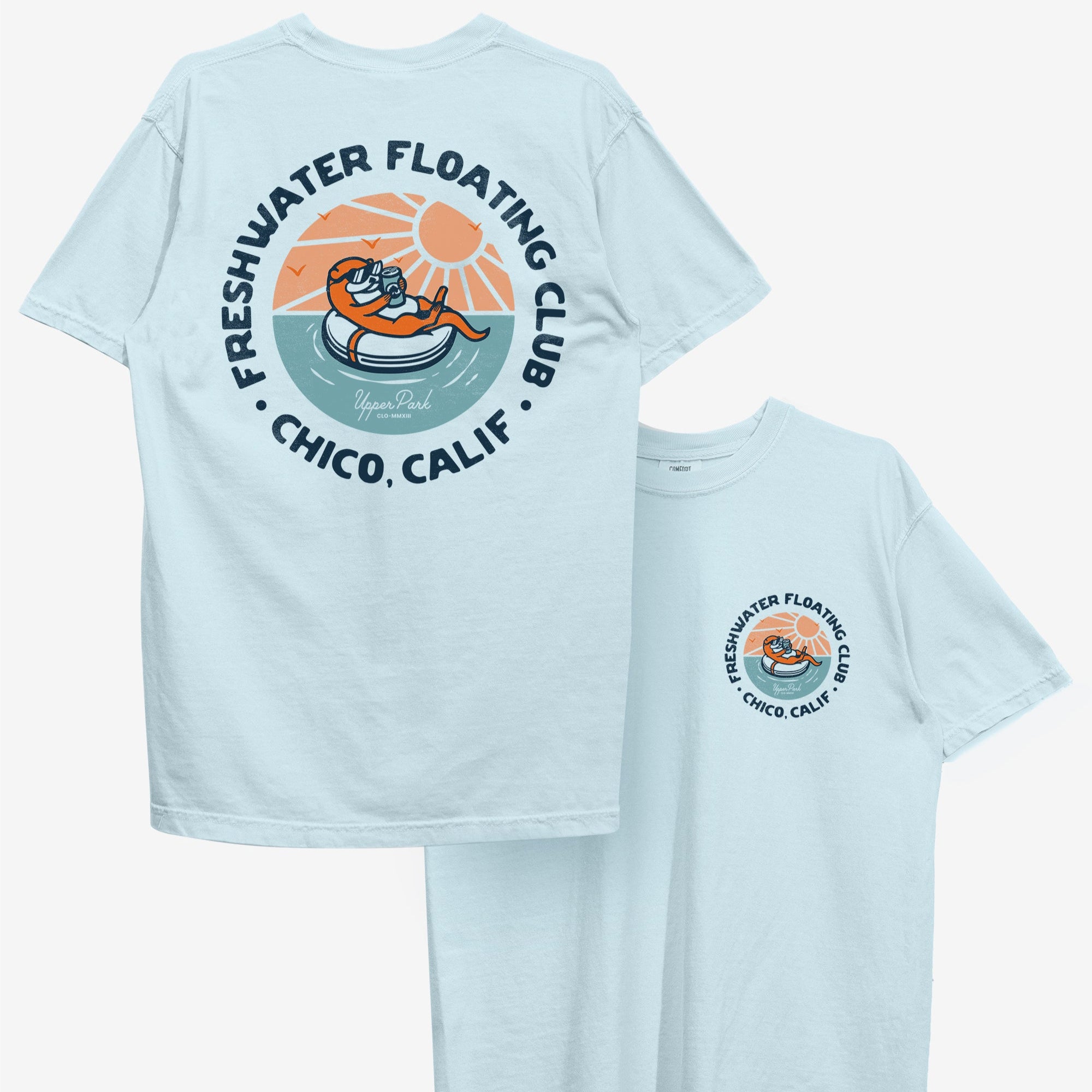 Freshwater Floating Club Washed Tee from Upper Park Clothing in Chico, Ca