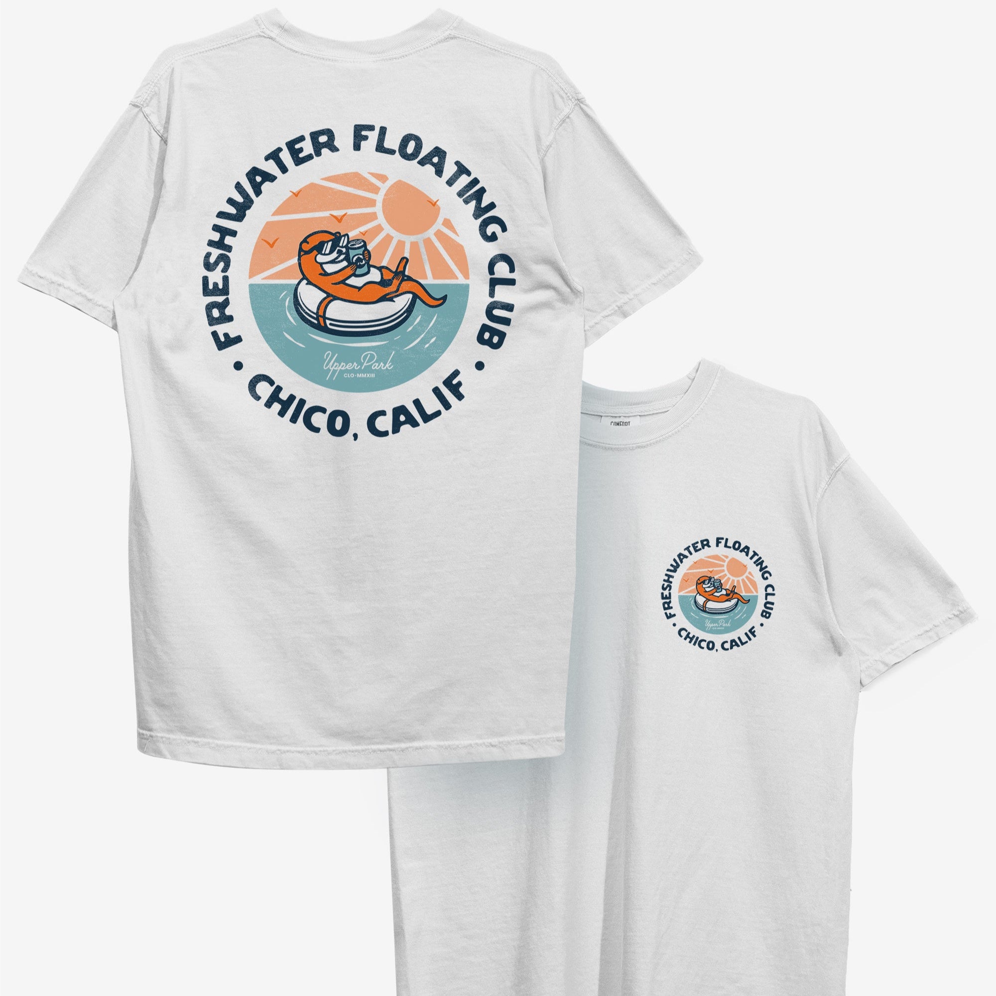 Freshwater Floating Club Washed Tee from Upper Park Clothing in Chico, Ca