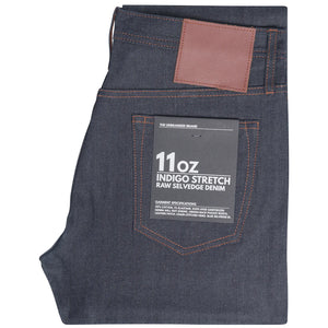 The Unbranded Brand Raw Denim Jeans - Tapered 11oz Indigo Stretch Selvedge