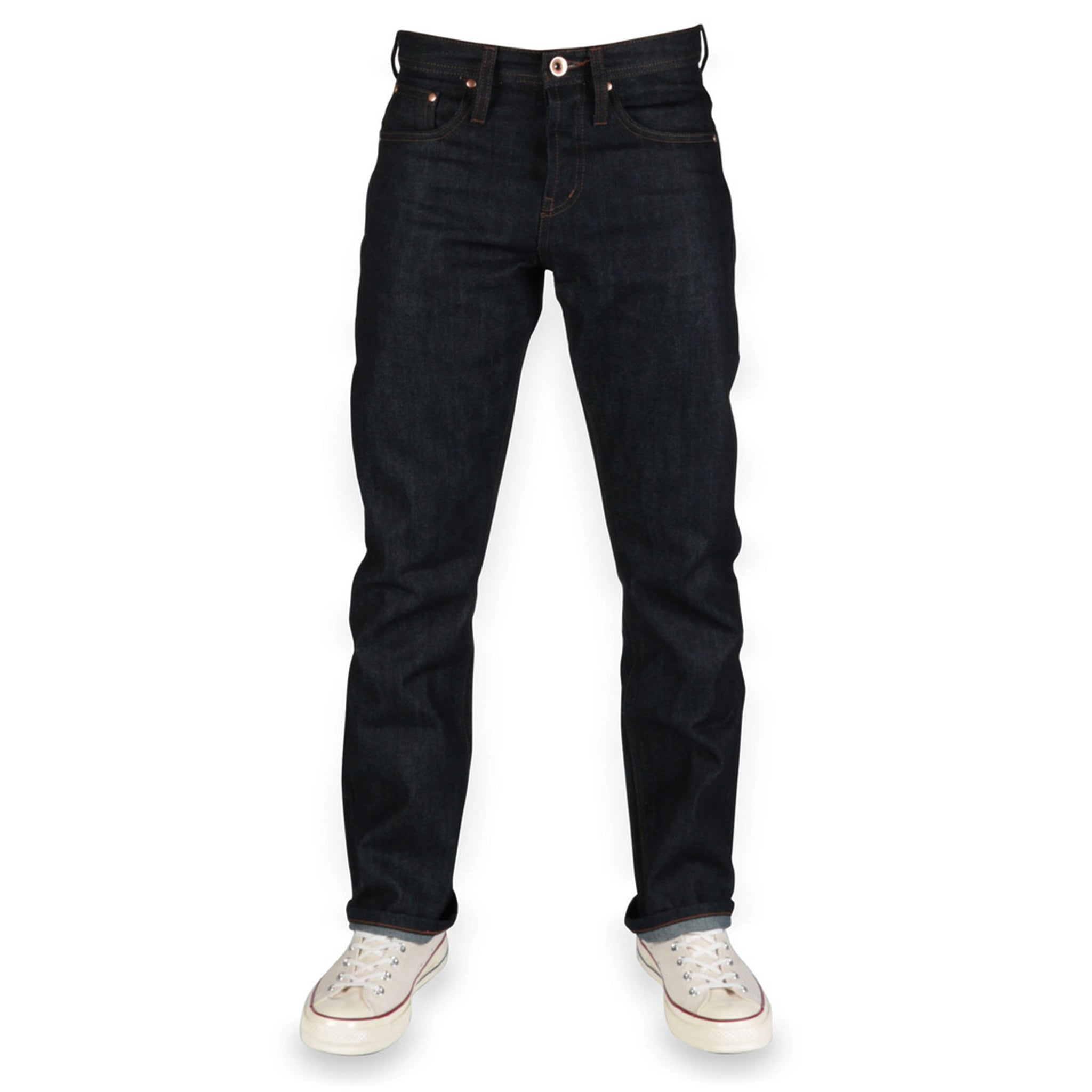 The Unbranded Brand Raw Denim Jeans - Straight 14.5oz Indigo