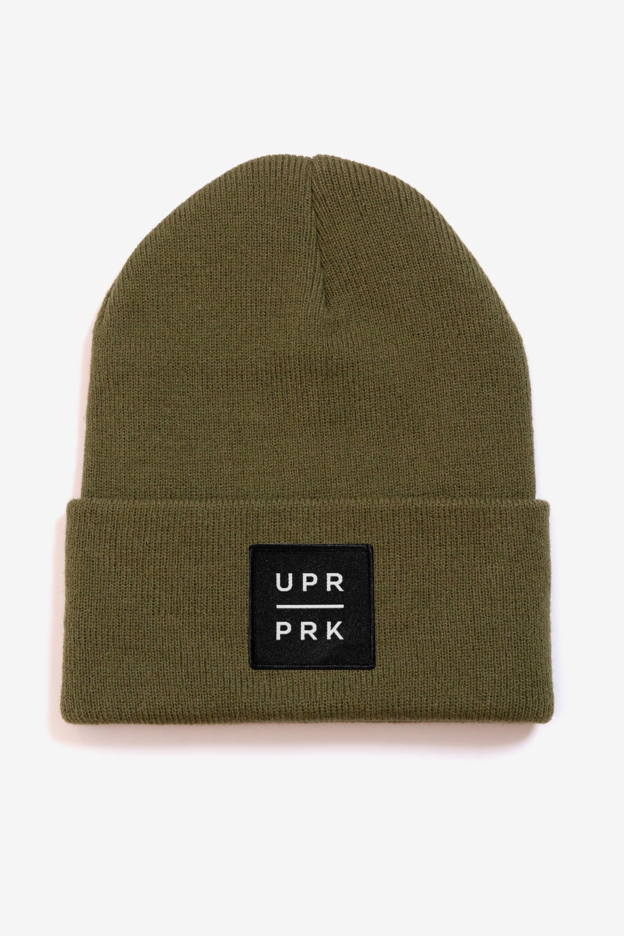 Original Upper Park Box Logo Beanie - Army Standard Beanie - UPR PRK - Upper Park Clothing - Chico, CA