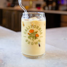 California Grown Poppy Flower Beer Can Glass Iced Coffee - Upper Park Clothing - Chico, Ca