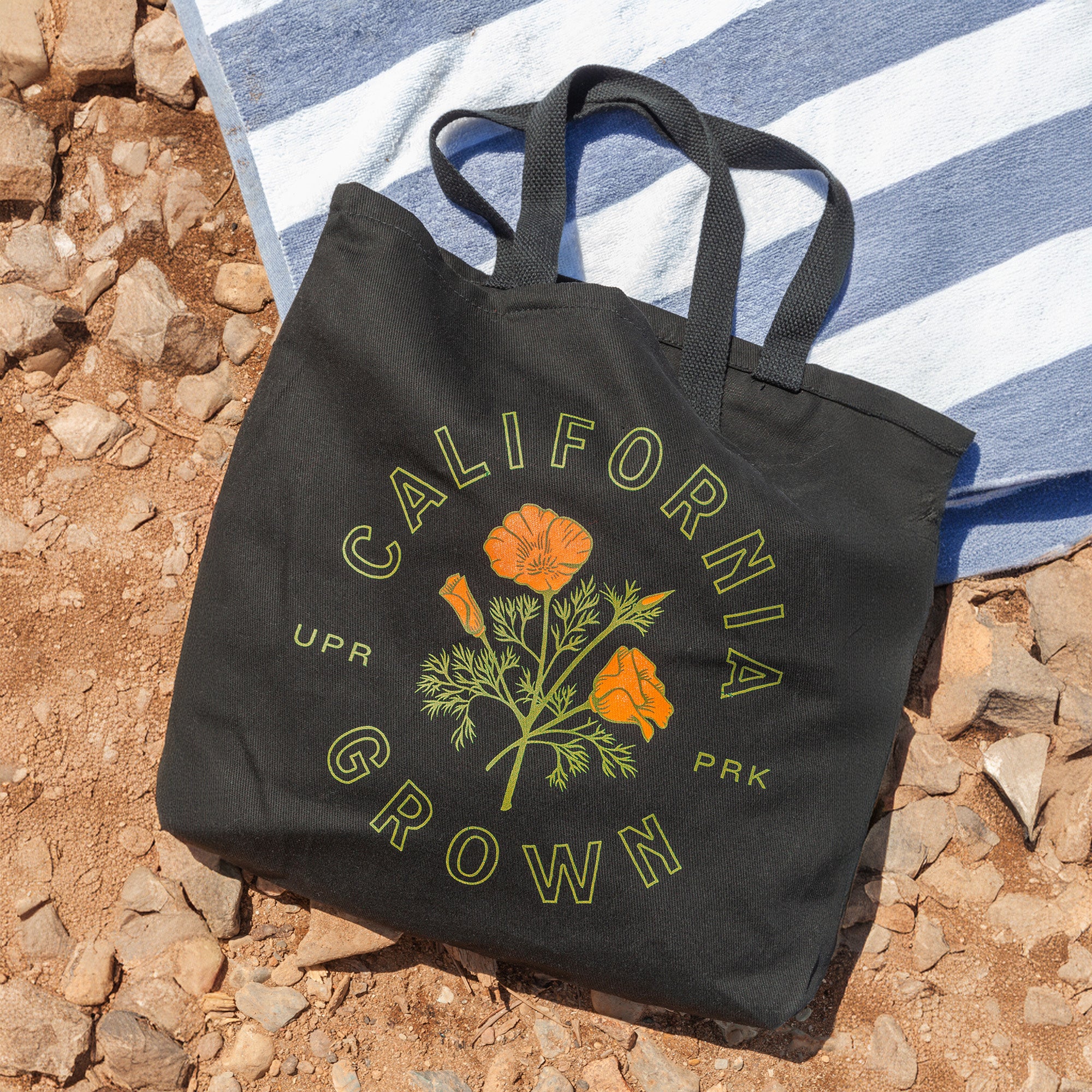 California Grown Tote Bag - Black - Upper Park Clothing - Chico, CA