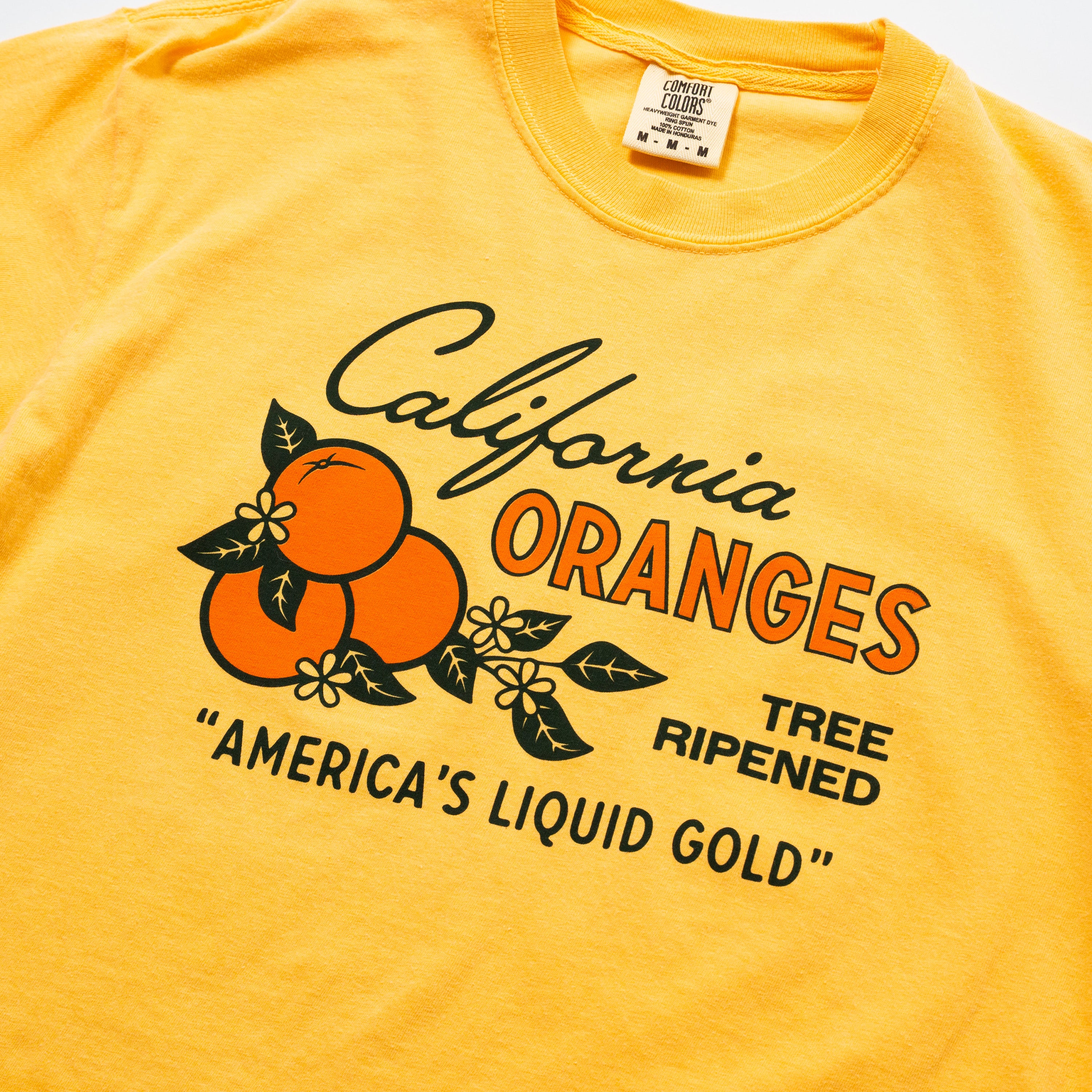 California Oranges Shirt - Cut Crop Washed Women's Tee - Raw Hem - America's Liquid Gold California Collection