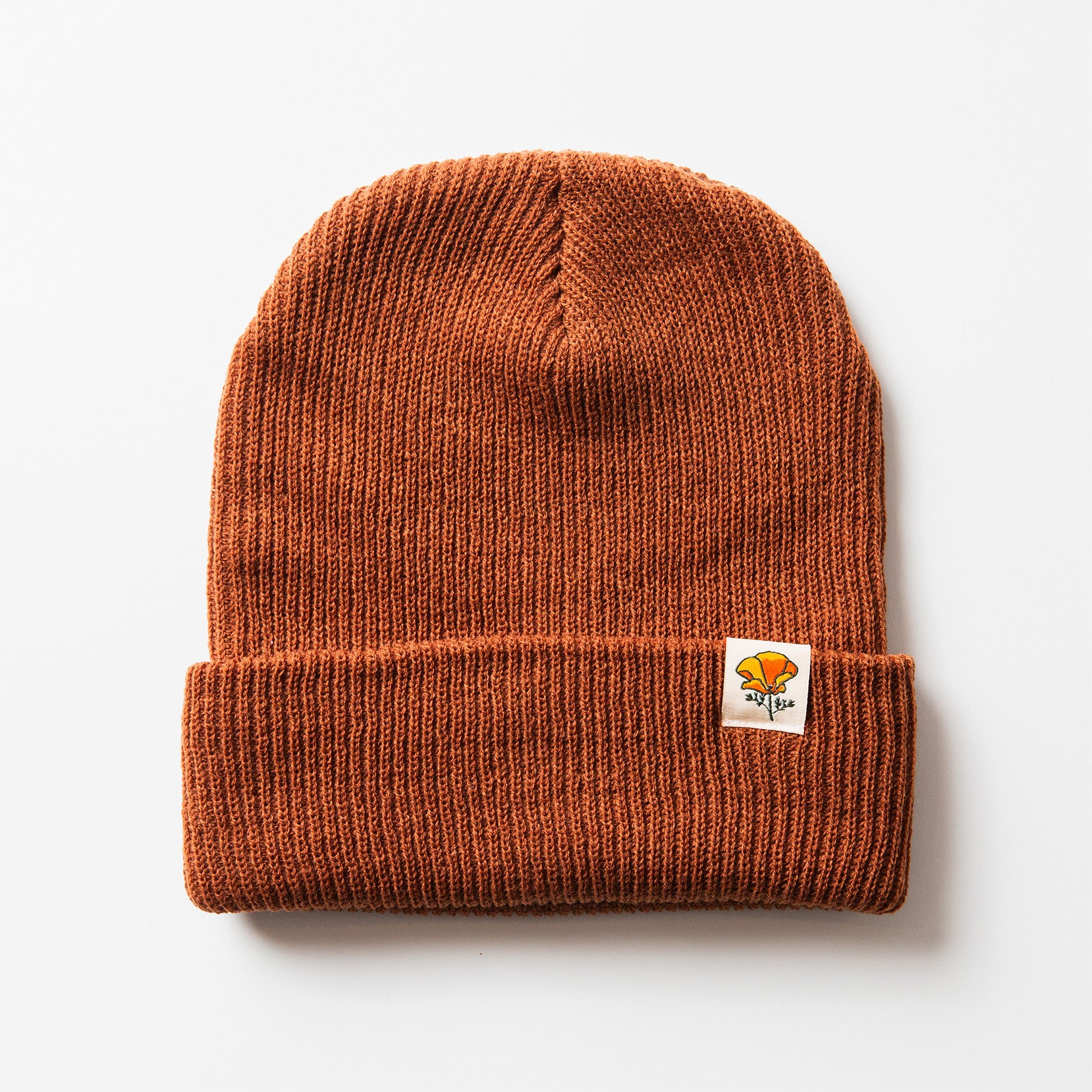 California Poppy Beanie - Super Slouch Knit Style Beanie - Upper Park Clothing - California Collection