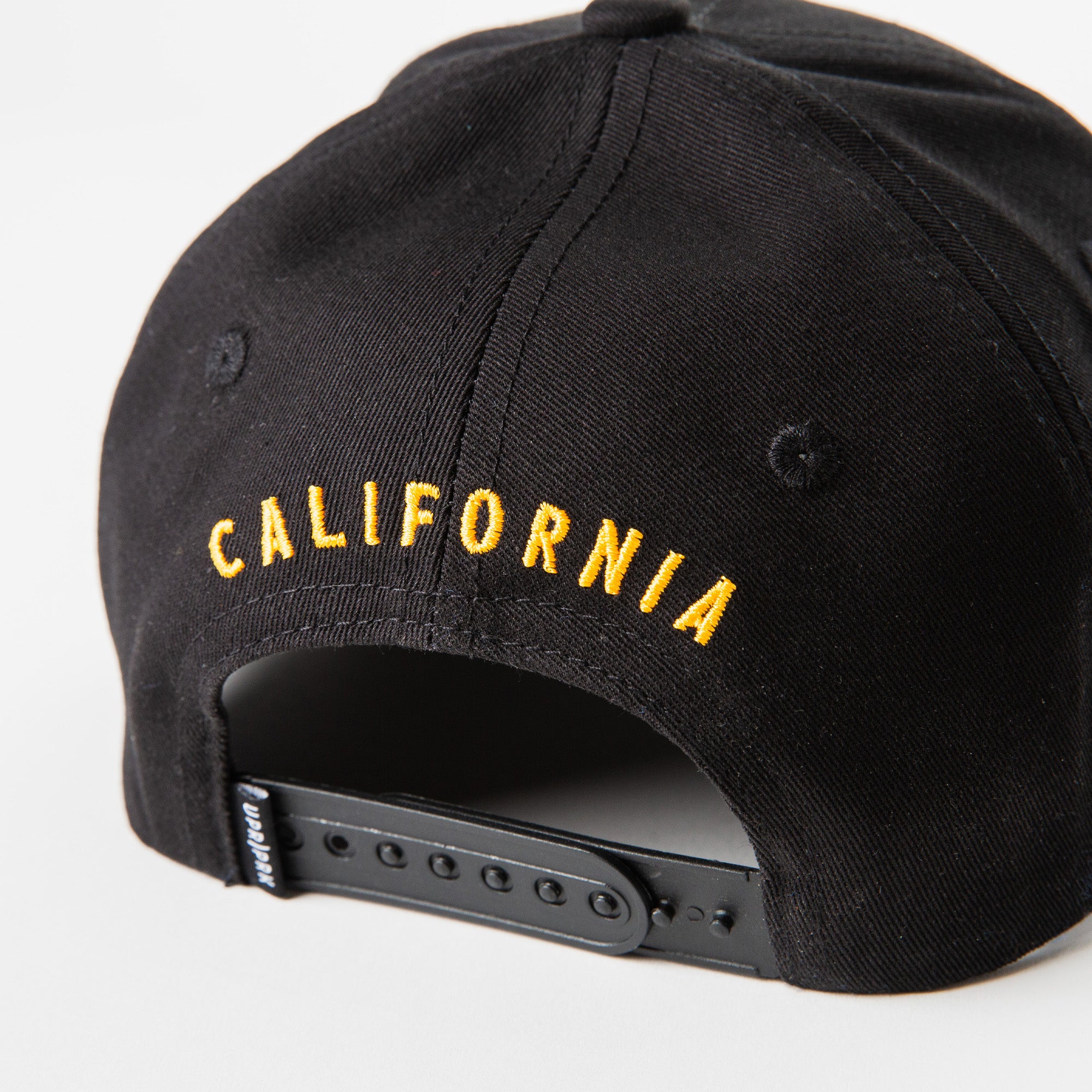 California Poppy Hat - Dad Hat Style Black - Upper Park Clothing - Chico, Ca