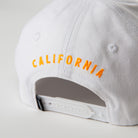 California Poppy Hat - Dad Hat Style White - Upper Park Clothing - Chico, Ca