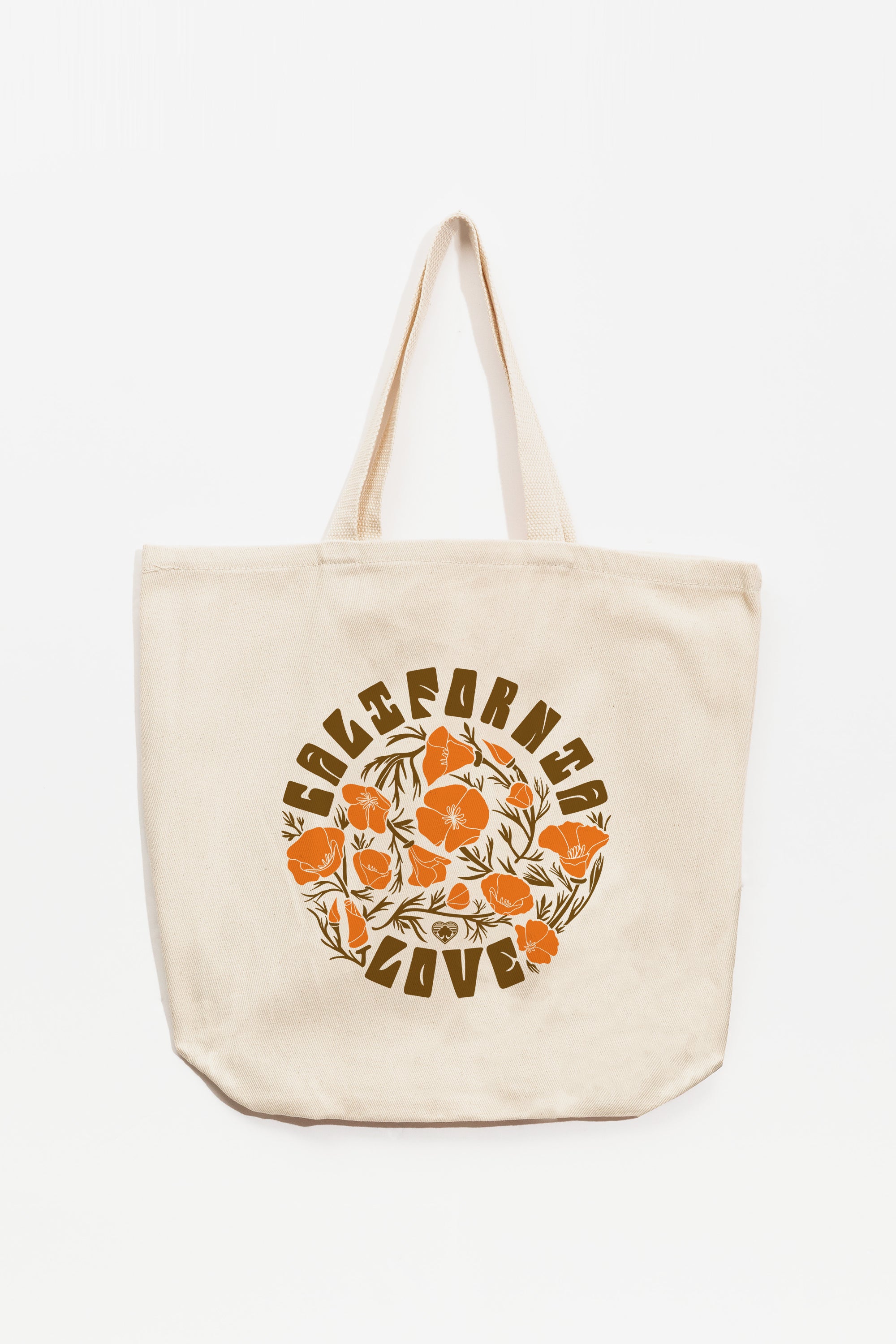 Big 2024 Bud press California poppy tote bag