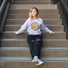 California Poppy Love Sweater - Crew Neck Sweatshirt - Upper Park Clothing - Chico, CA - California Collection