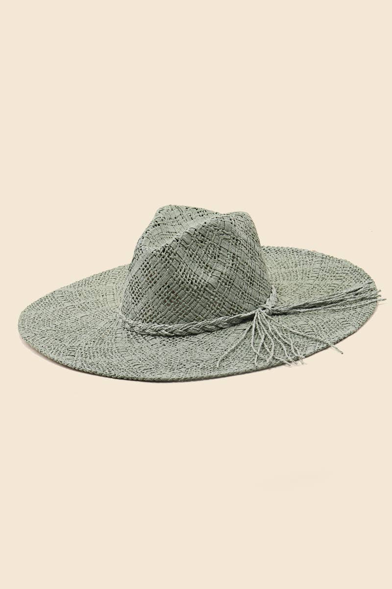 Anarchy Street - Intricate Straw Weave Sun Hat: KA