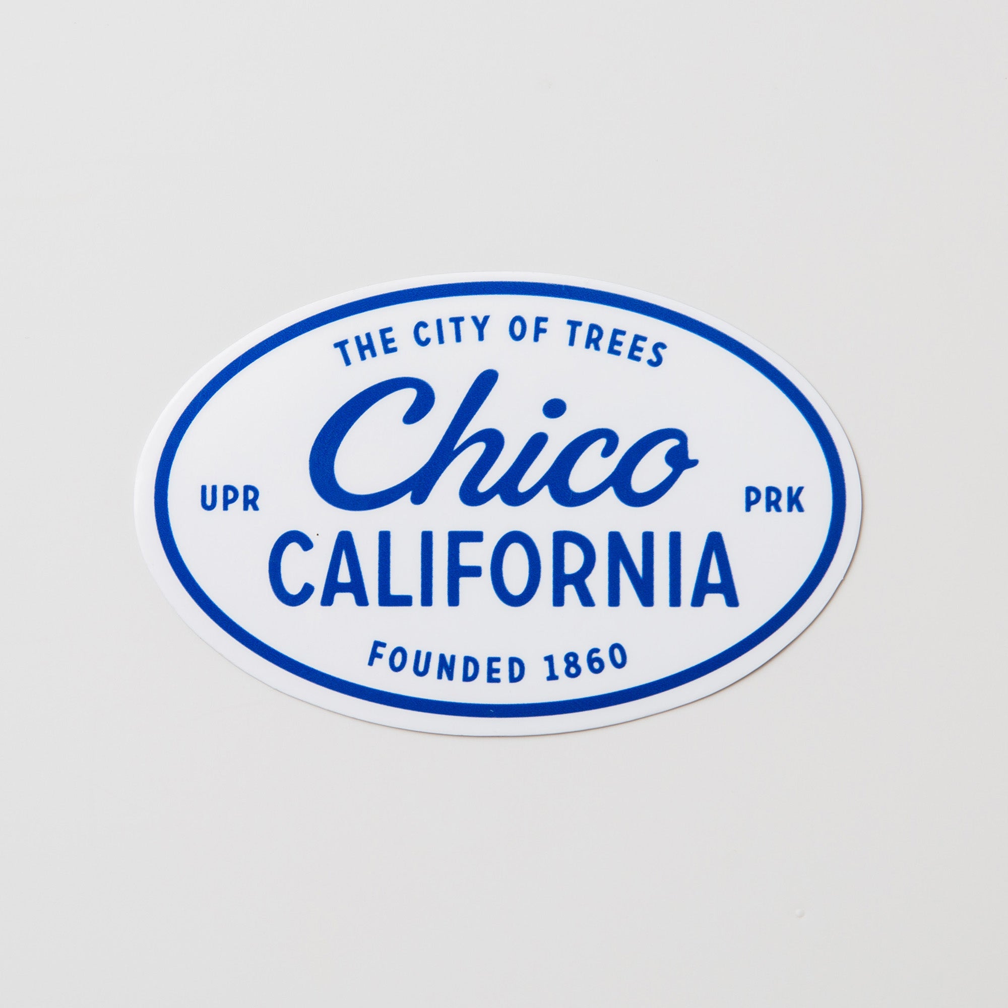 Chico California Founders Sticker - City of Trees - Upper Park