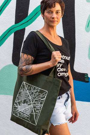 Chico Streets Map Carrie Tote Bag