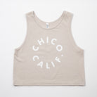 Chico Women's Tank Top - Upper Park Clothing - Beige tank top with 'Chico Calif' text on a white background