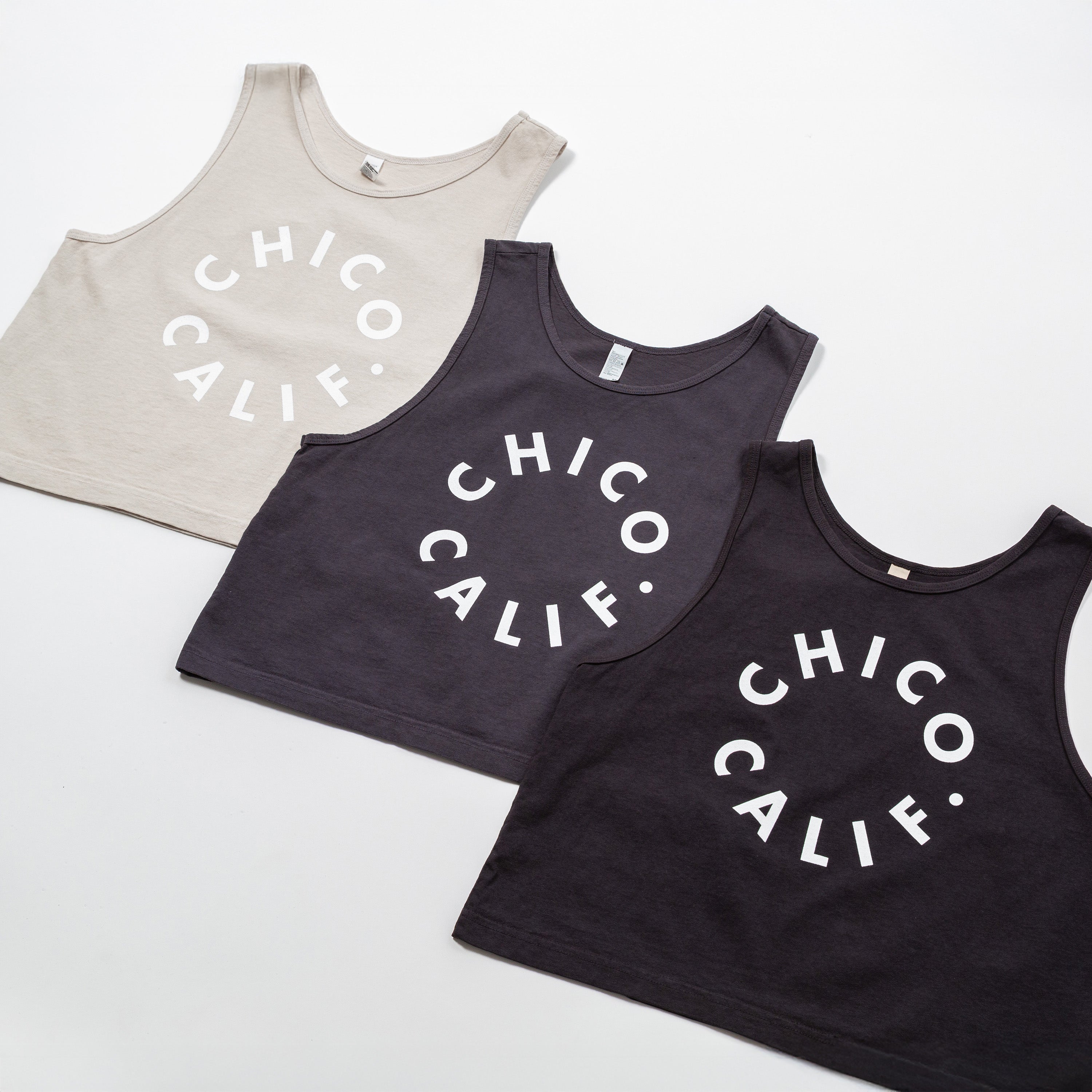 Chico Women's Tank Top - Upper Park Clothing - All colors laid flat on a white background