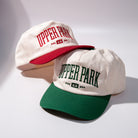 Upper Park College Town Natural Green and Natural Cardinal Hat