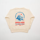 Beige sweatshirt with graphic design on a white background - Upper Park Clothing Toddler Crewneck Sweatshirt