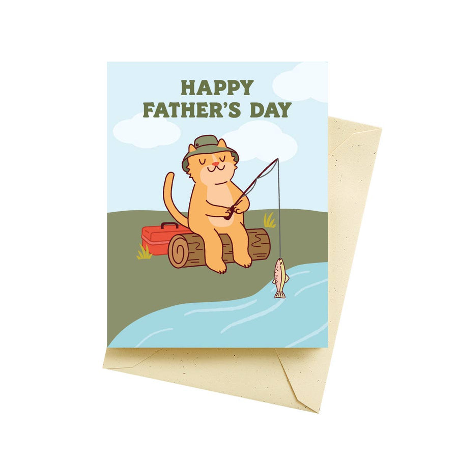 Seltzer Goods - Fishing Cat Father's Day Cards