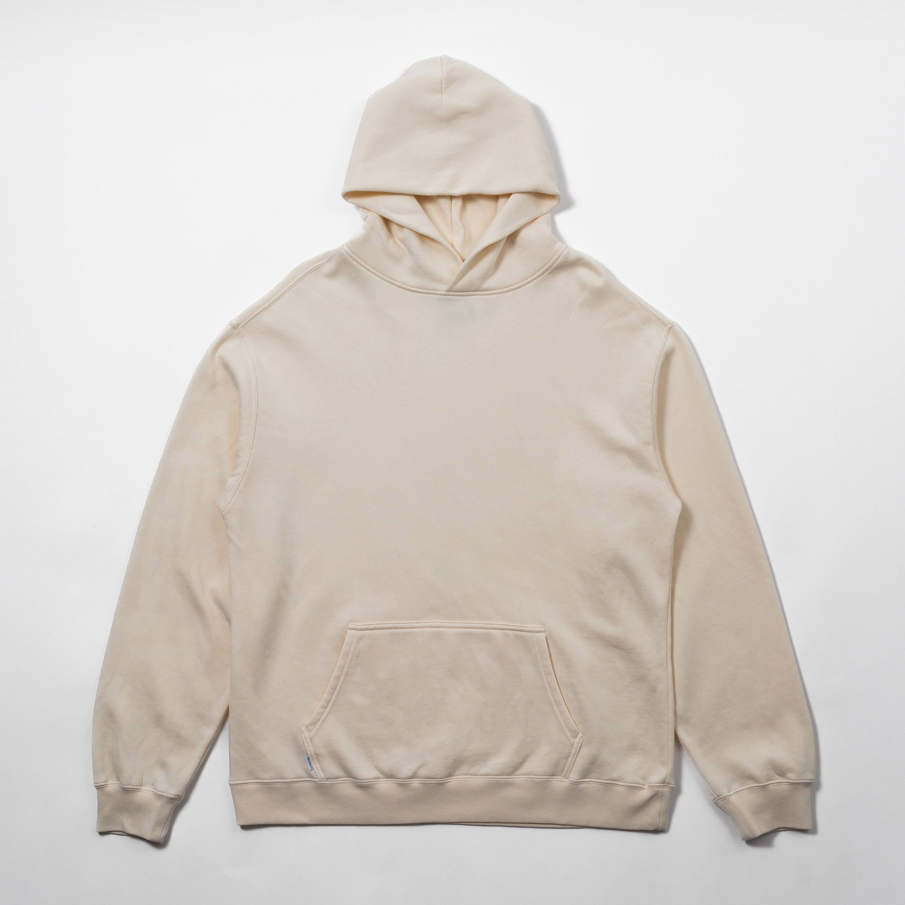 Blank Hoodie - Basics oversized hoodie sweatshirt - garment dyed faded ecru