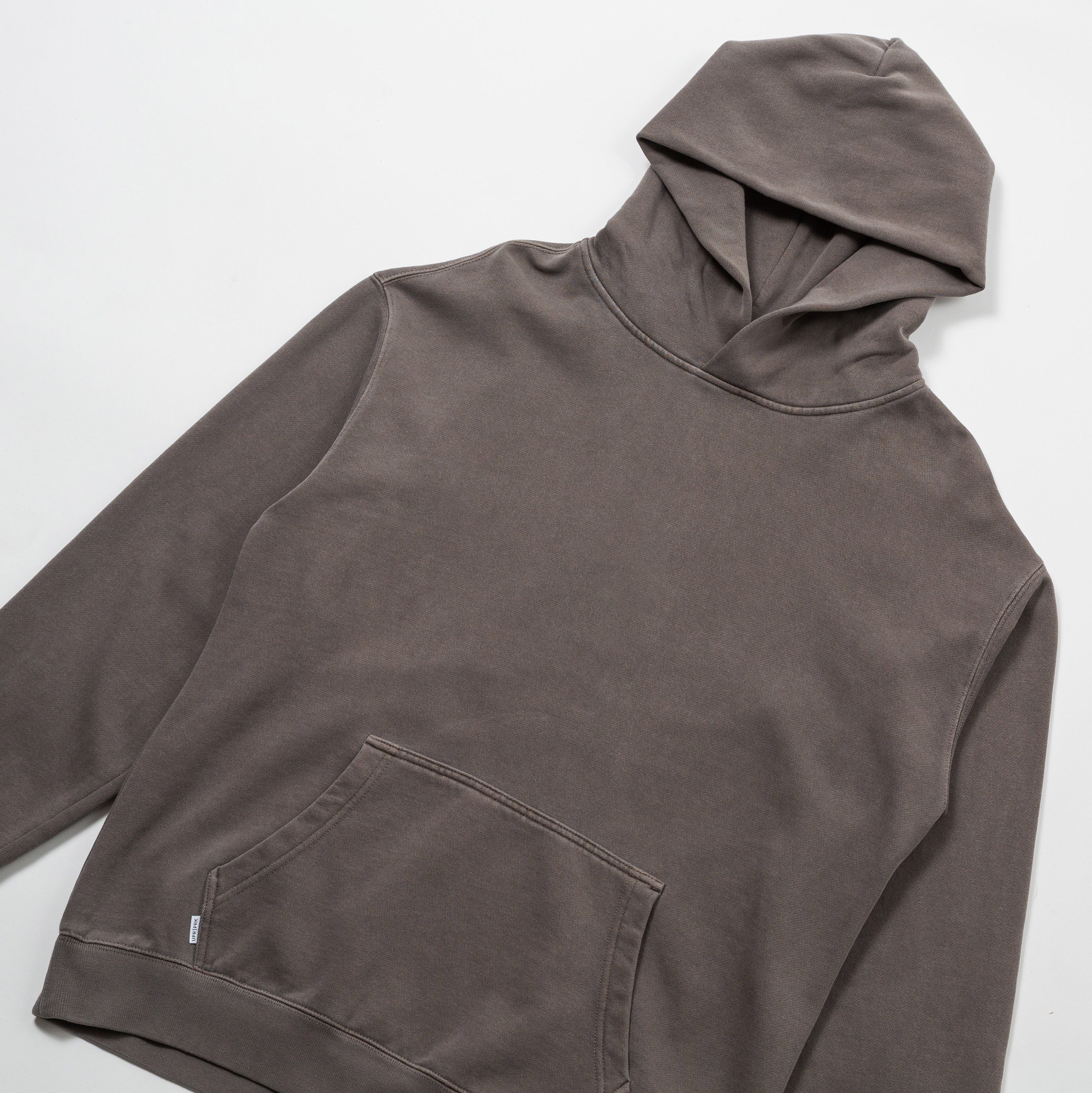 Blank Hoodie - Basics oversized hoodie sweatshirt - garment dyed faded grey detail