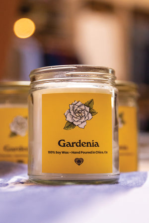 Gardenia smelling candle from Upper Park Clothing