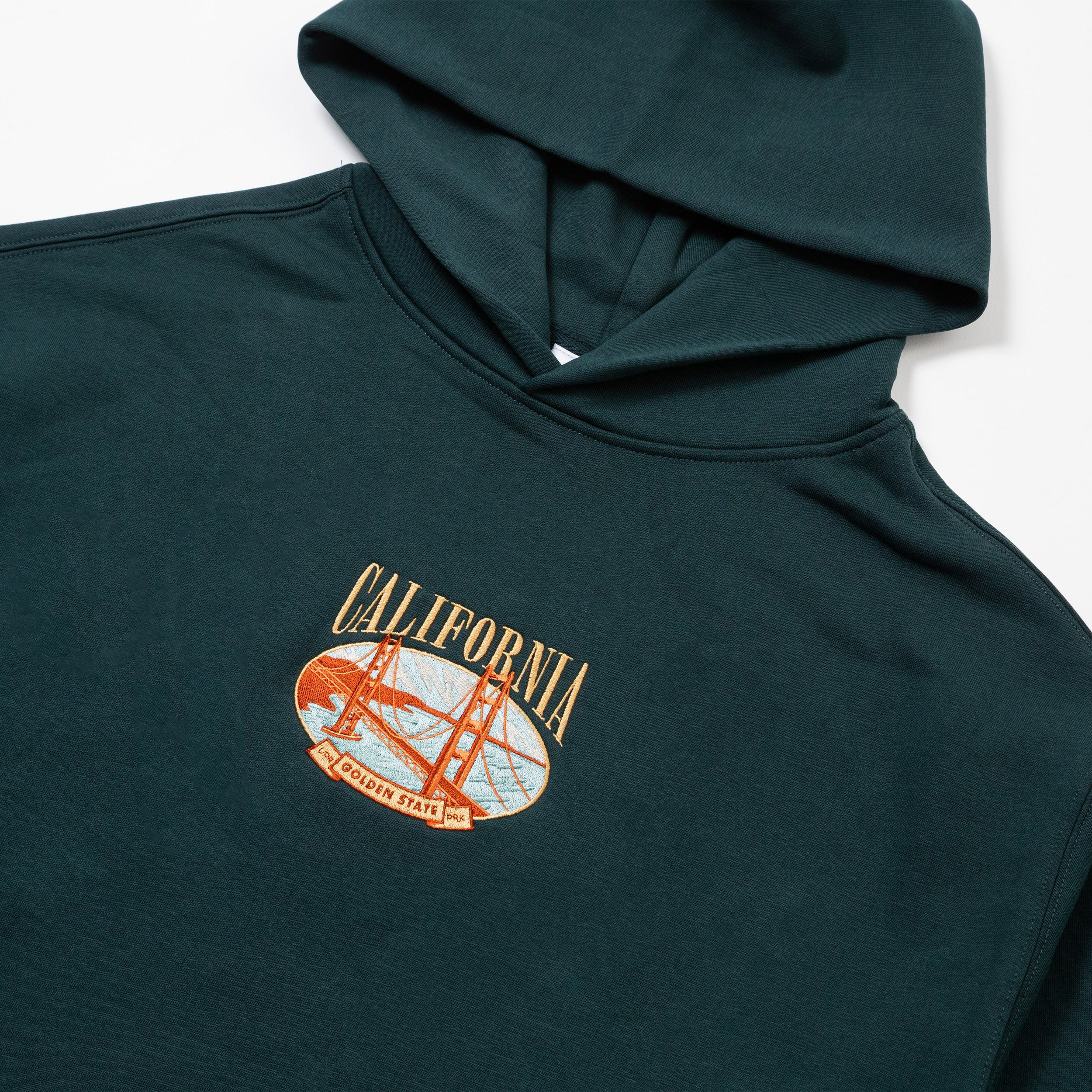 The Golden State Embroidered Hoodie - San Francisco Golden Gate Bridge - California Collection