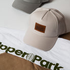 Leather Horizon Patch Frame Cap - Upper Park Clothing - Hat Collection