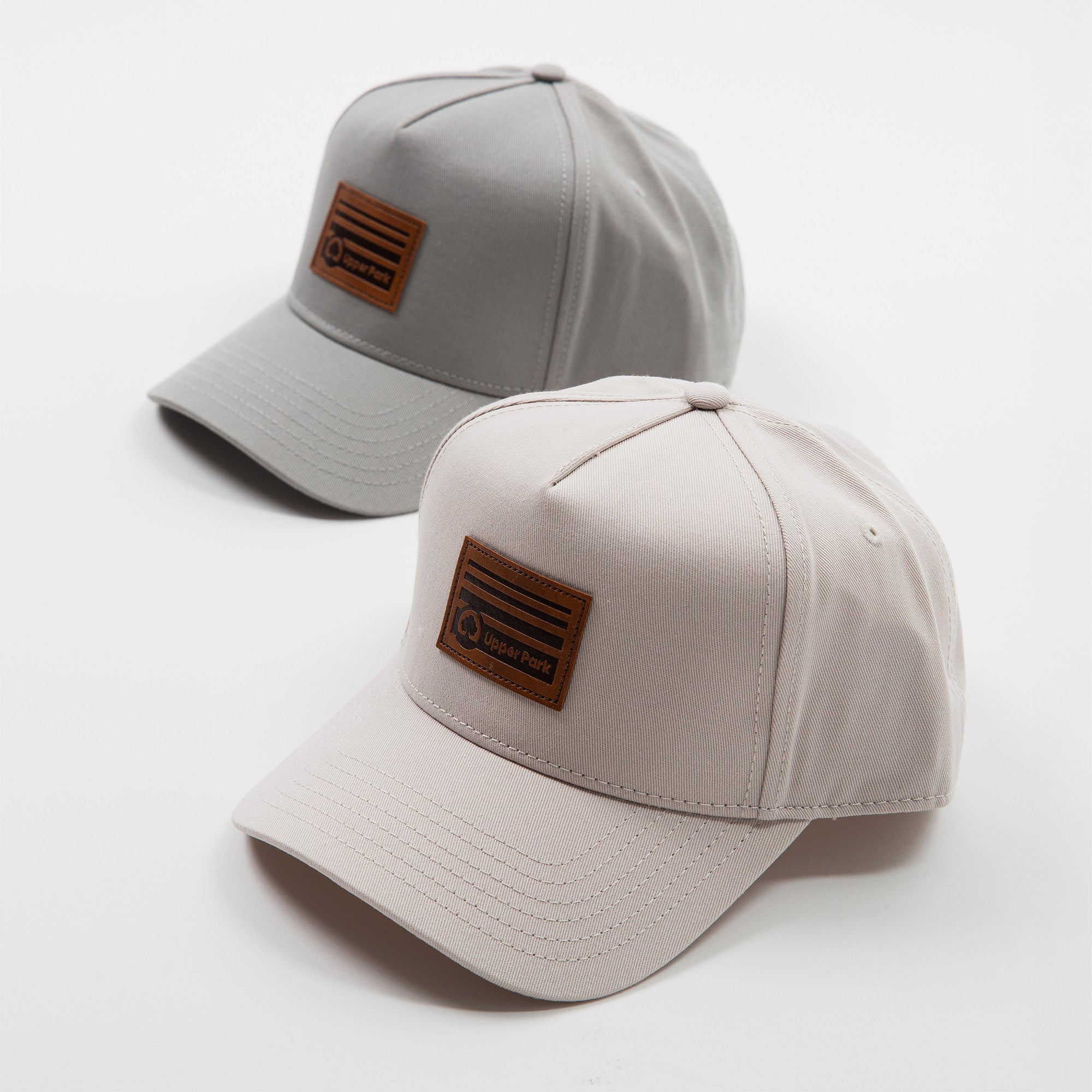 Leather Horizon Patch Frame Cap - Upper Park Clothing - Hat Collection