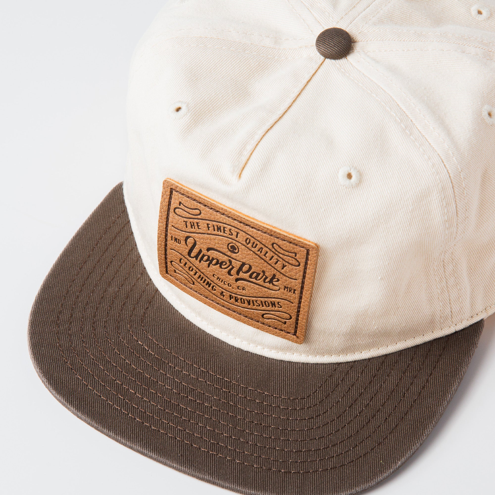 Leather Provisions Brown Two Tone Vintage Style Hat - Upper Park